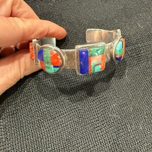 Navajo Lynol Yellowhorse Inlay Cuff